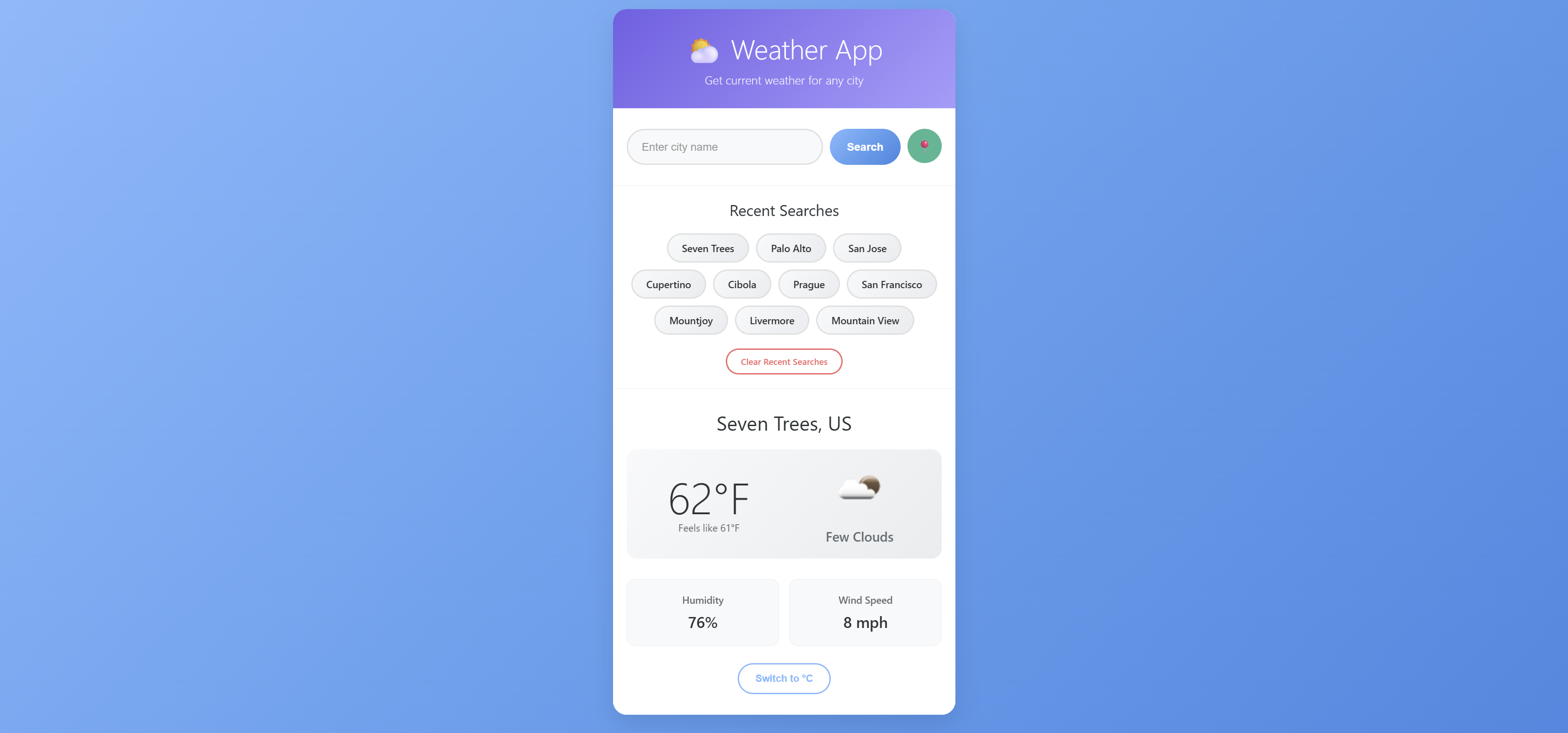 Weather App Screenshot